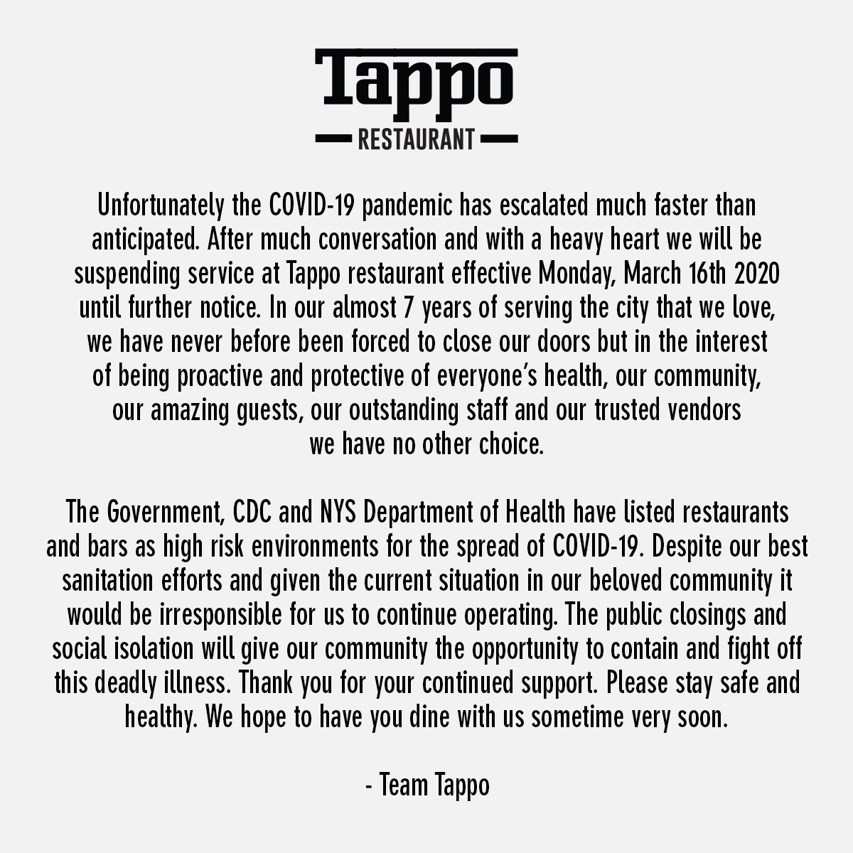 Tappo Health Notice